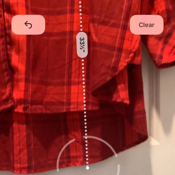 Ava & Viv Red Plaid Button Down Shirt Size 3X New - Picture 7 of 10